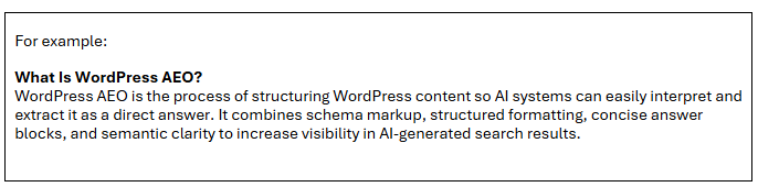 what is wordpress aeo