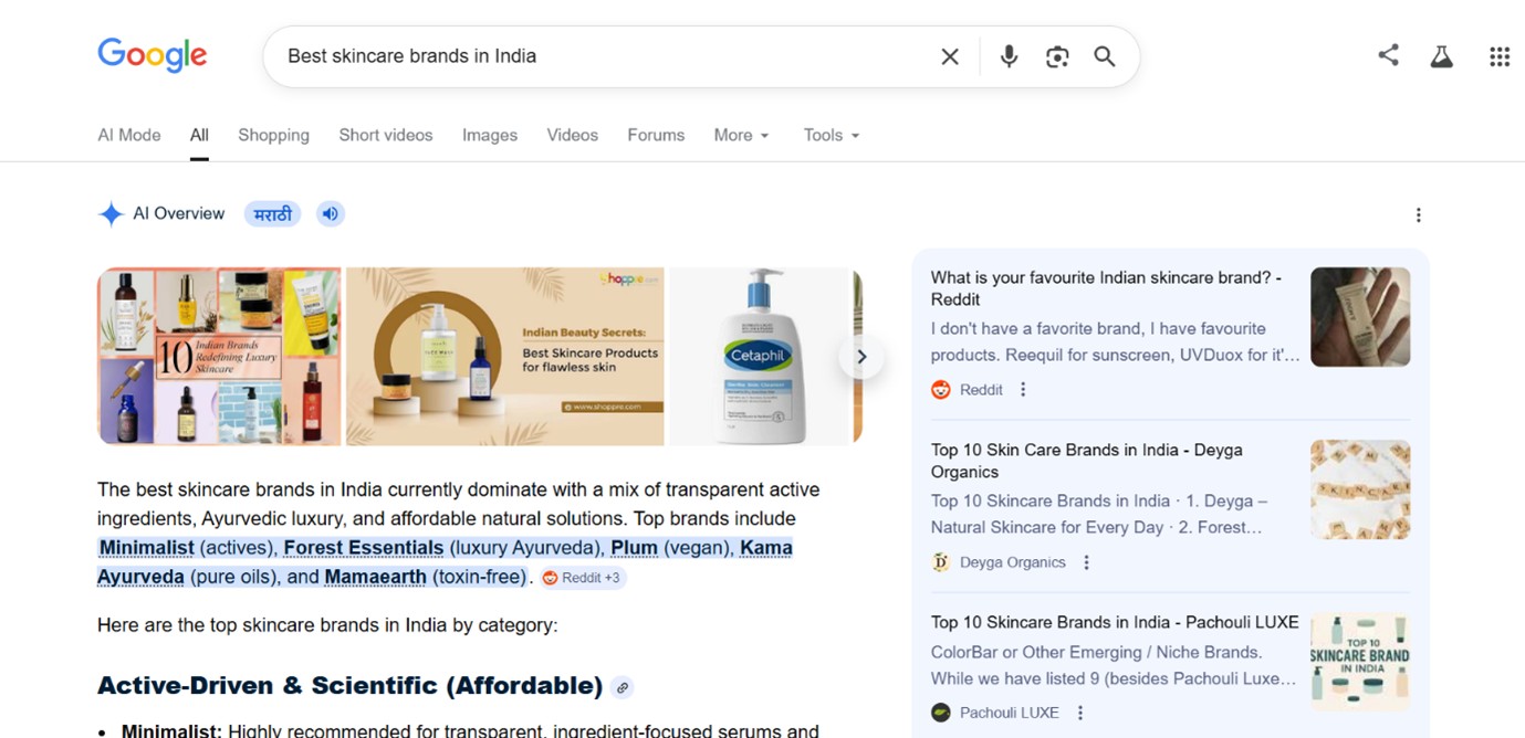 Indian Brands in AI Search