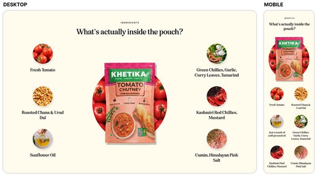 khetika mobile-first design hierarchy