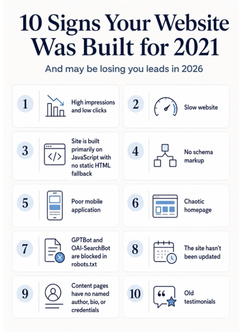 10 signs your website is outdated and losing leads in 2026